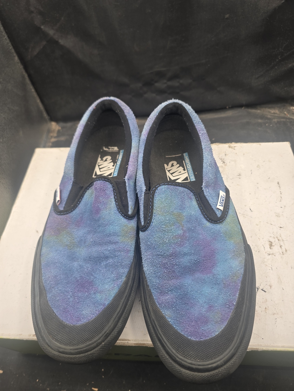 Vans Slip-On Suede Tie-Dye Blue Purple Skate Shoes